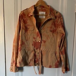 Rustic Tie-Dye Utility Jacket